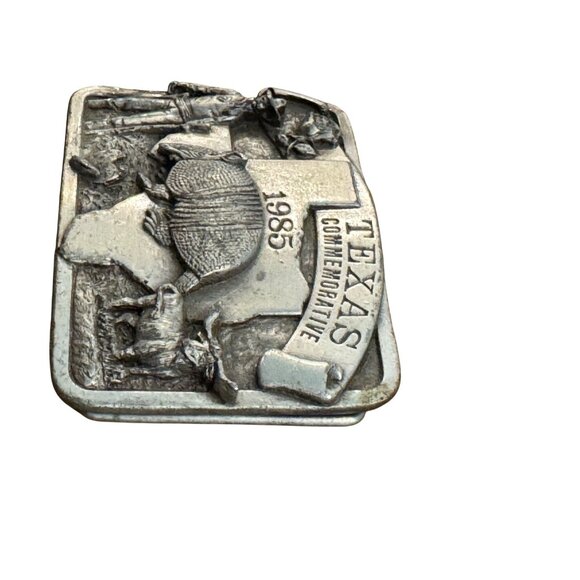 Vintage 1985 Texas Commemorative Limited Edition Belt Buckle Metal Western Desig - Picture 9 of 9